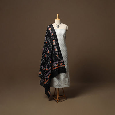 Jacquard cotton 2pc unstitched dress material