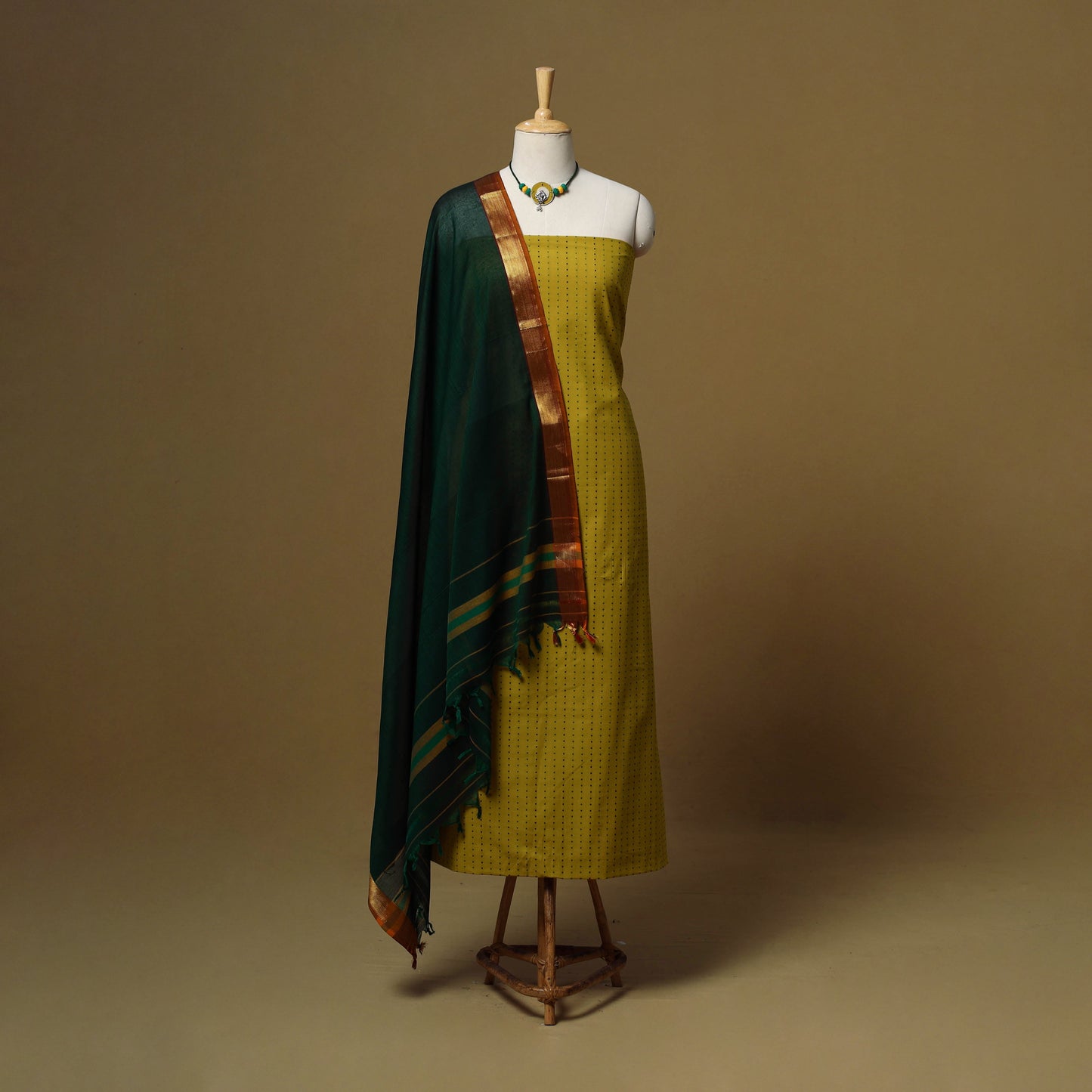 Jacquard cotton 2pc unstitched dress material