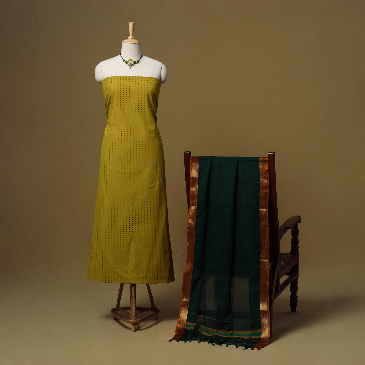 Jacquard cotton 2pc unstitched dress material