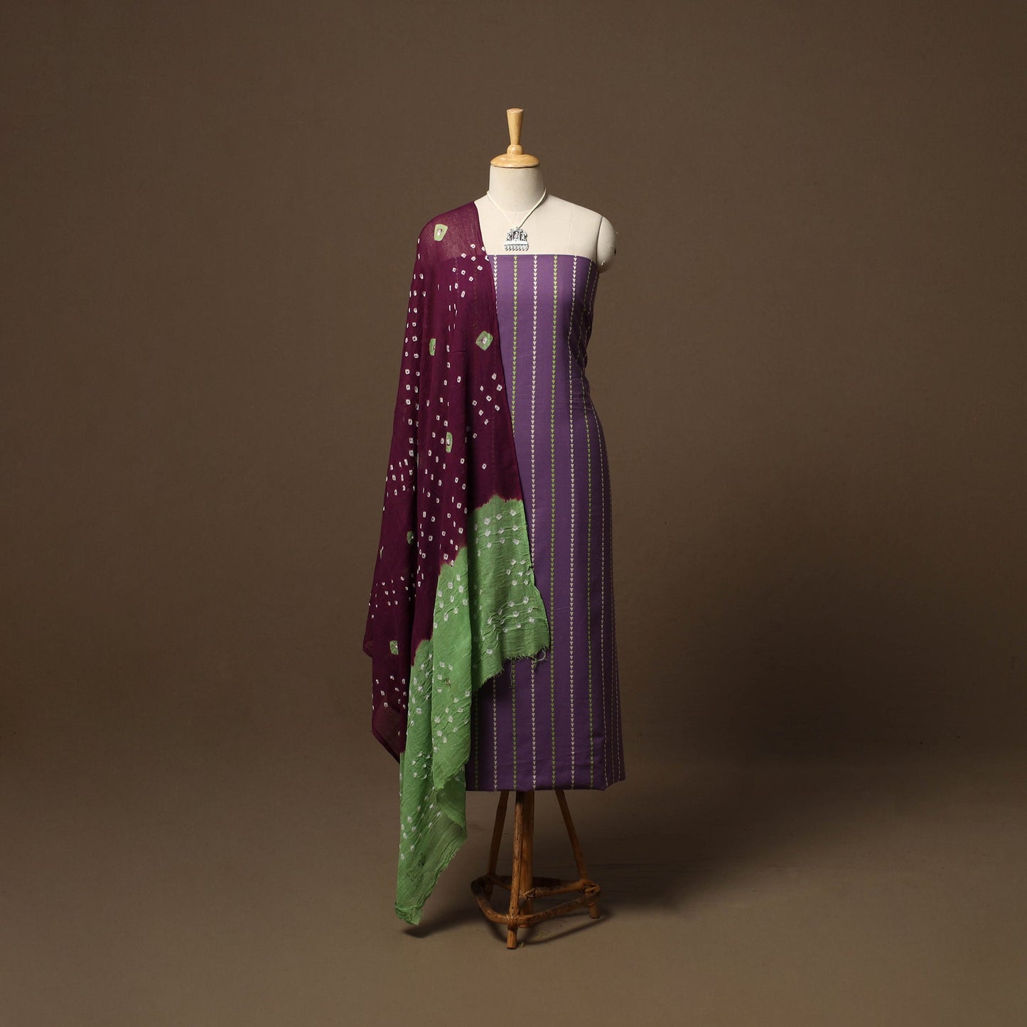 Jacquard cotton 2pc unstitched dress material