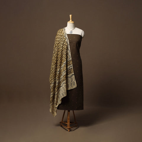 Jacquard cotton 2pc unstitched dress material