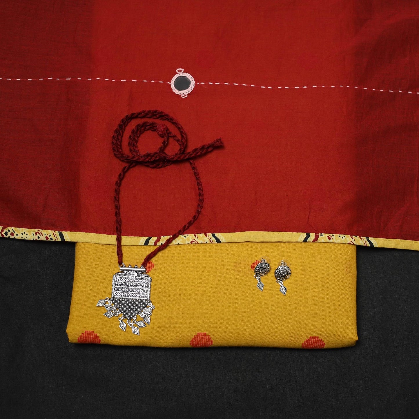 Jacquard cotton 2pc unstitched dress material