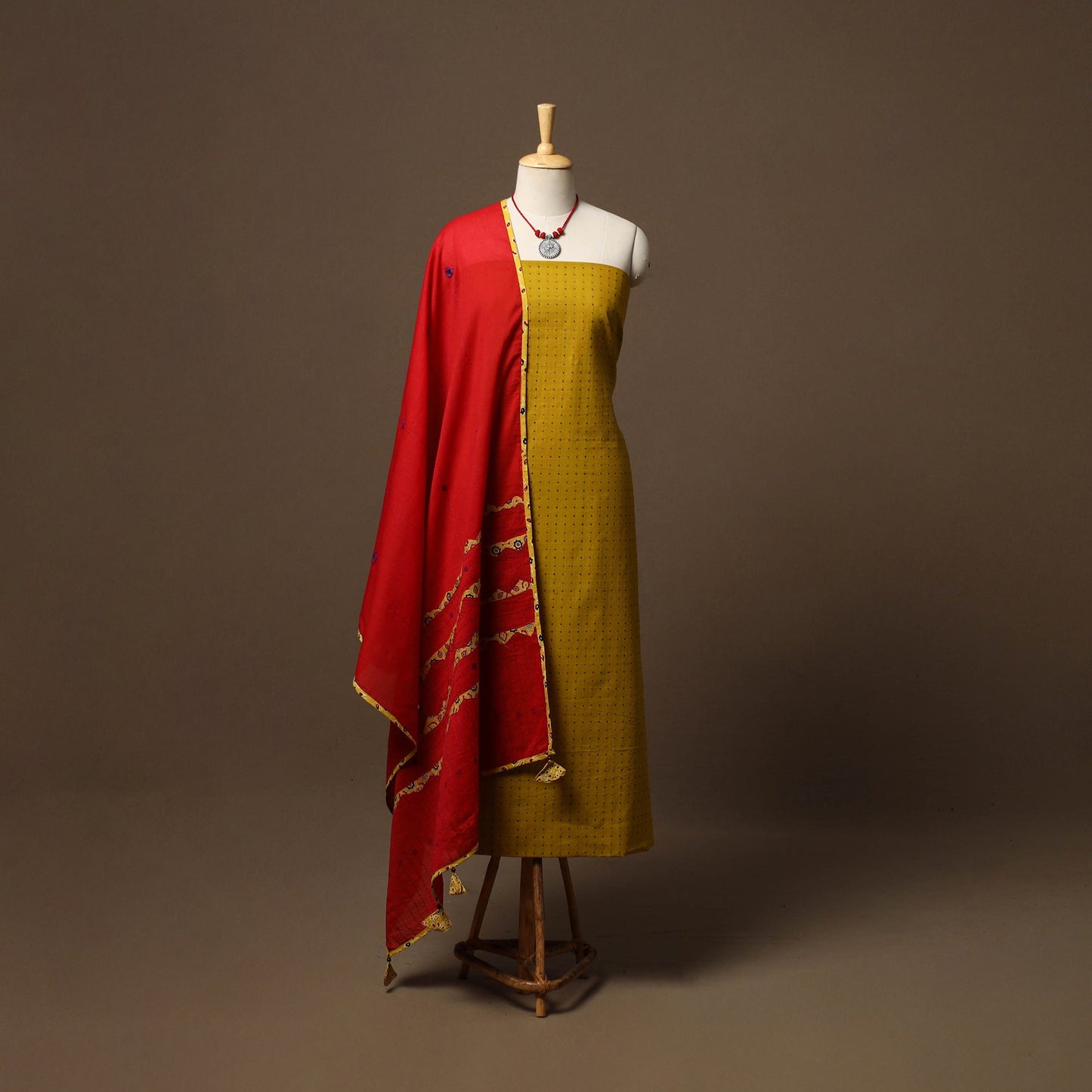 Jacquard cotton 2pc unstitched dress material