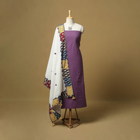 Jacquard cotton 2pc unstitched dress material