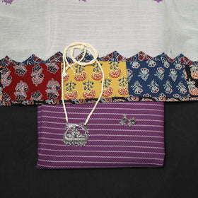 Jacquard cotton 2pc unstitched dress material