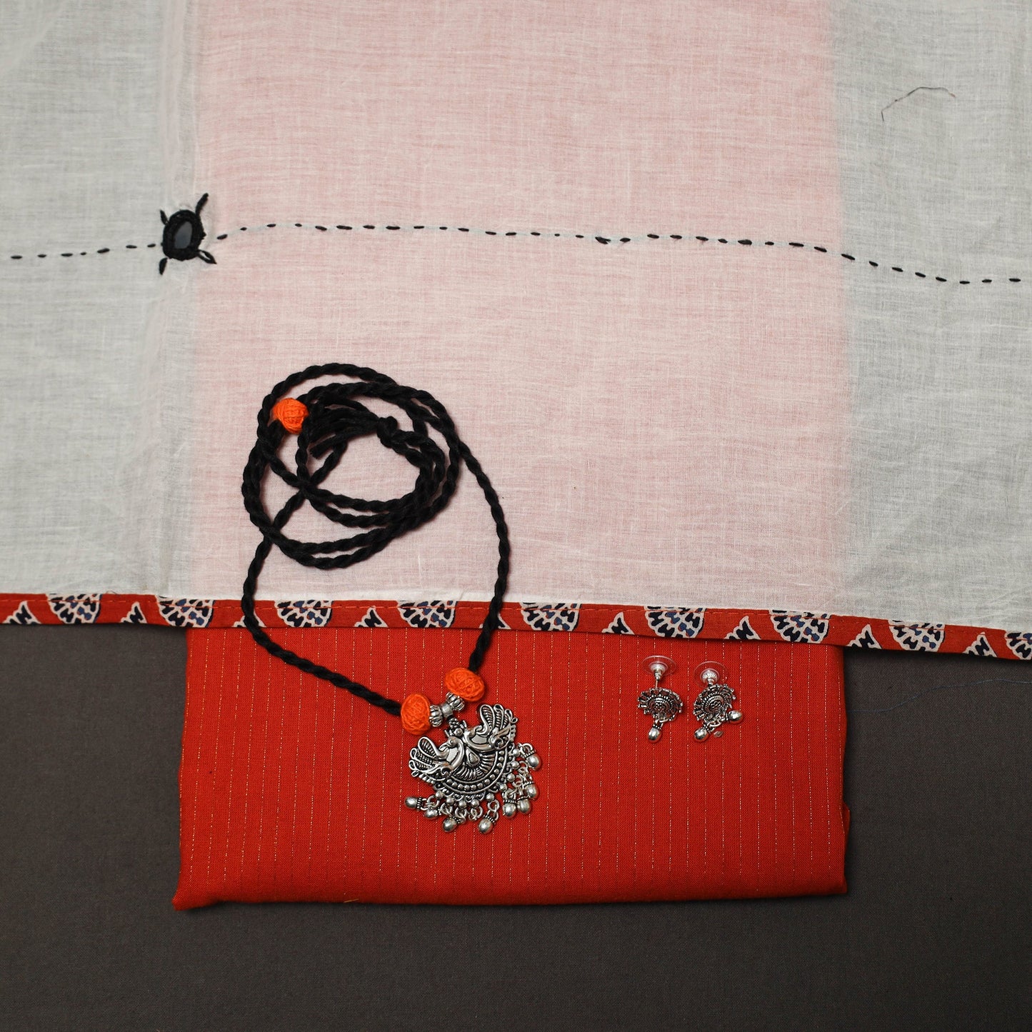 Jacquard cotton 2pc unstitched dress material