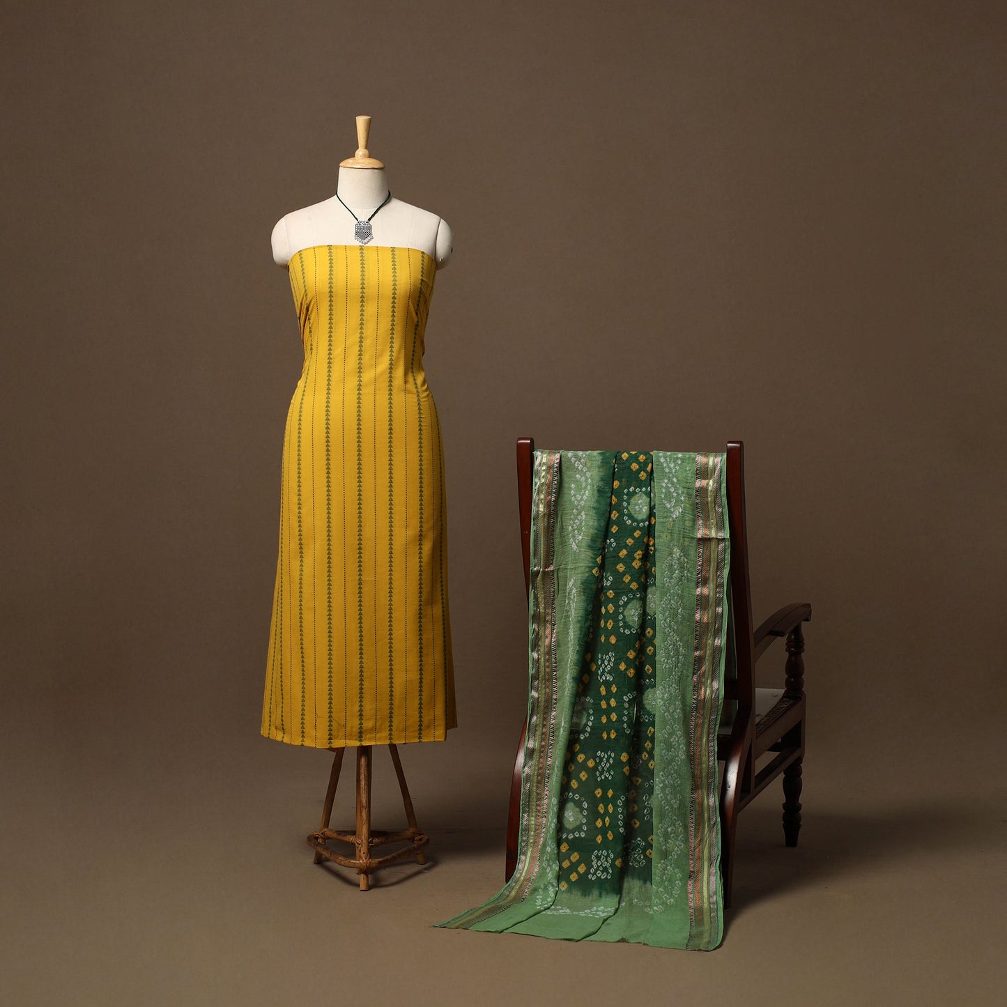 Jacquard cotton 2pc unstitched dress material