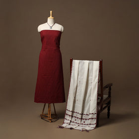 Jacquard cotton 2pc unstitched dress material