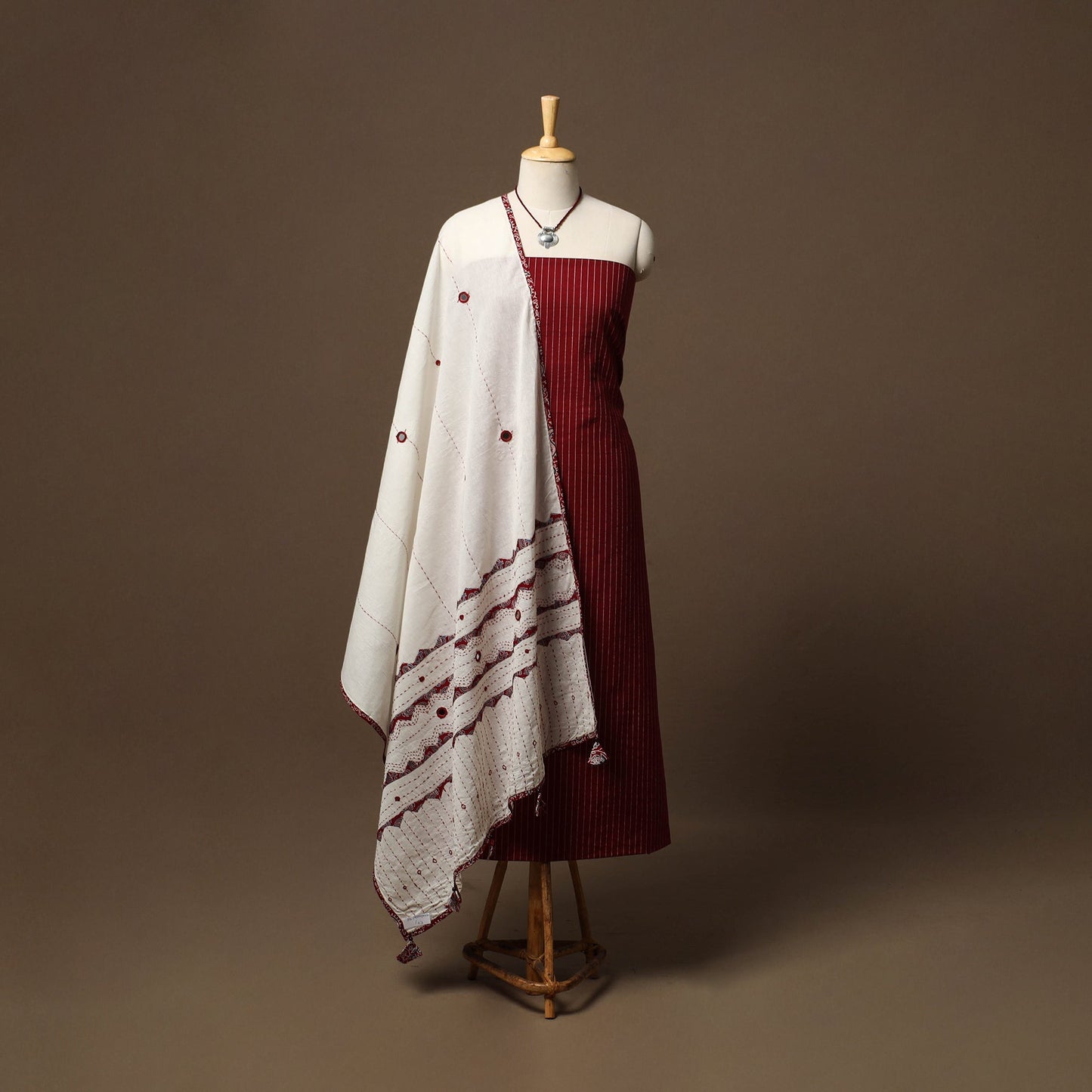 Jacquard cotton 2pc unstitched dress material