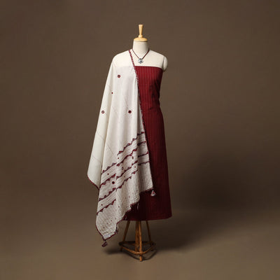 Jacquard cotton 2pc unstitched dress material