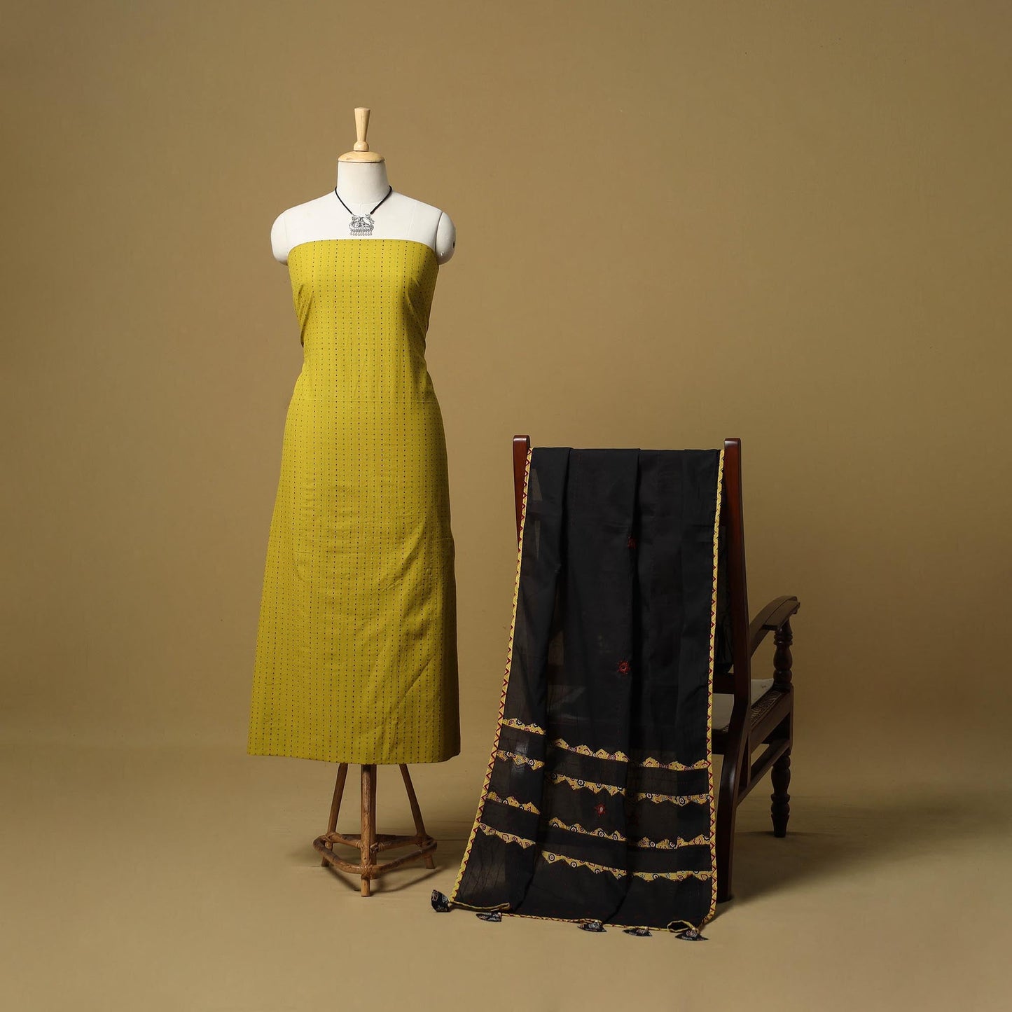 Jacquard cotton 2pc unstitched dress material