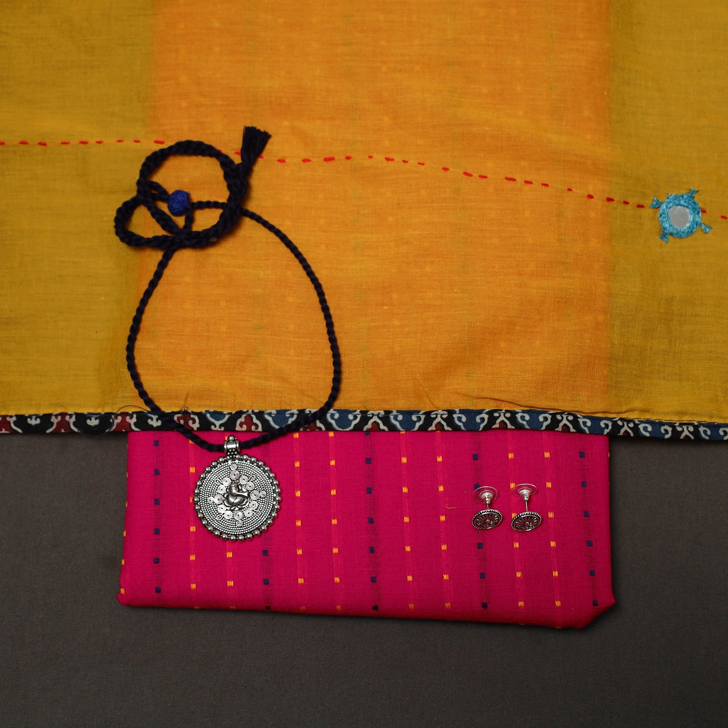 Jacquard cotton 2pc unstitched dress material