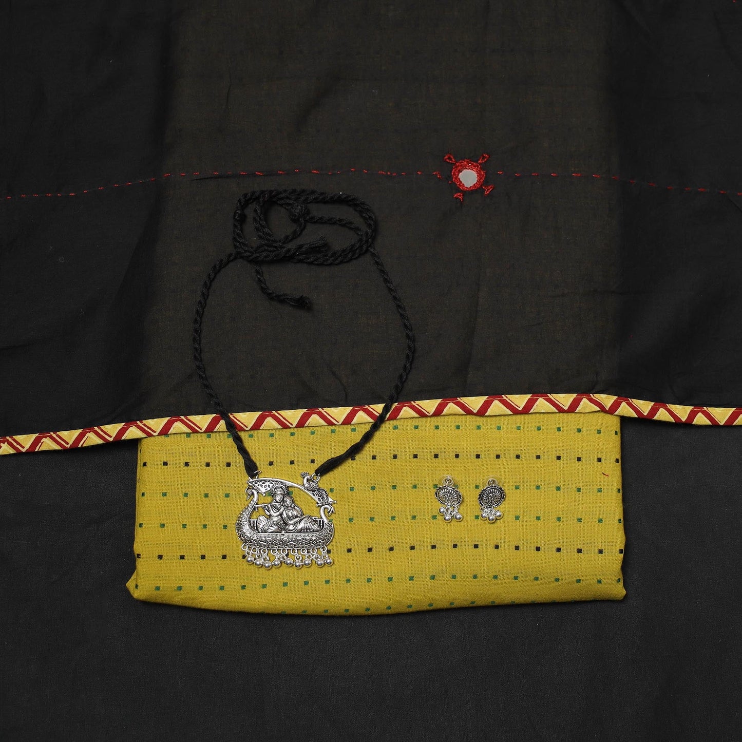 Jacquard cotton 2pc unstitched dress material