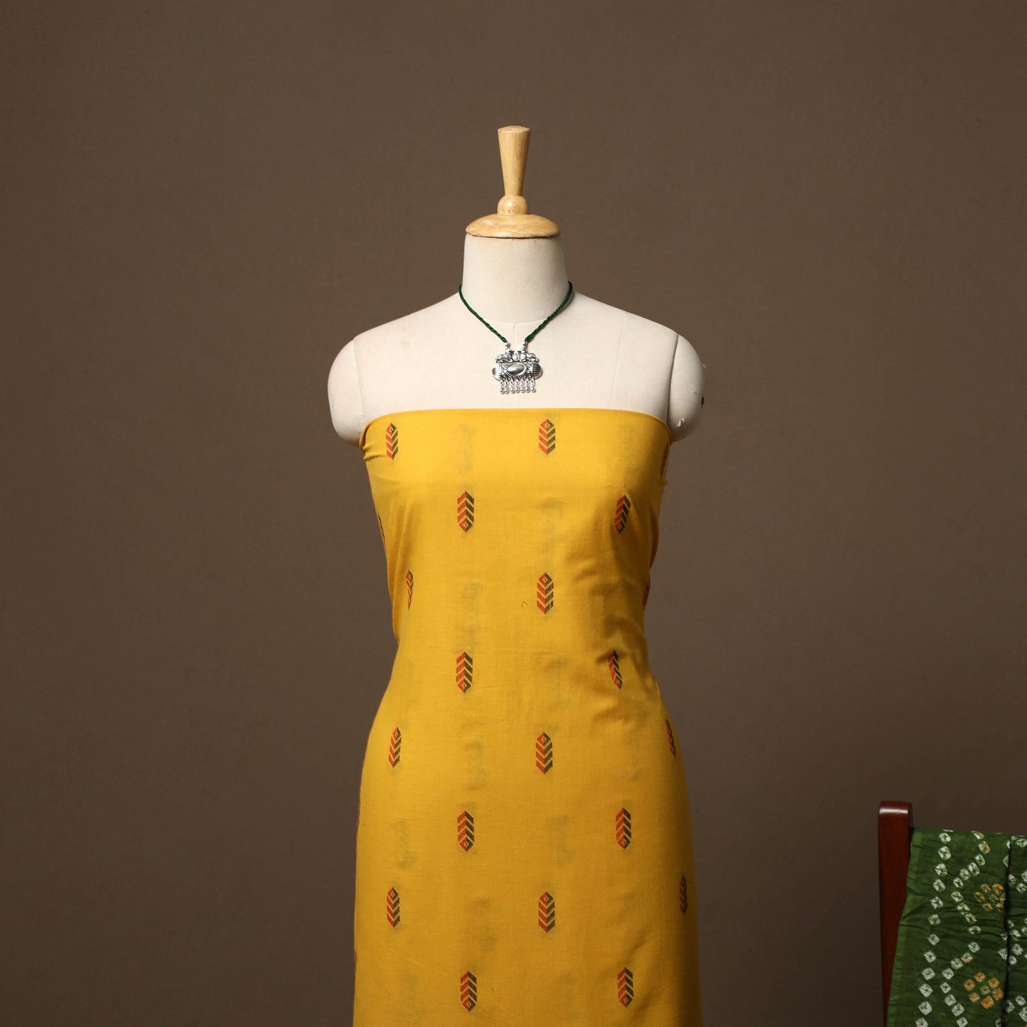 Jacquard cotton 2pc unstitched dress material