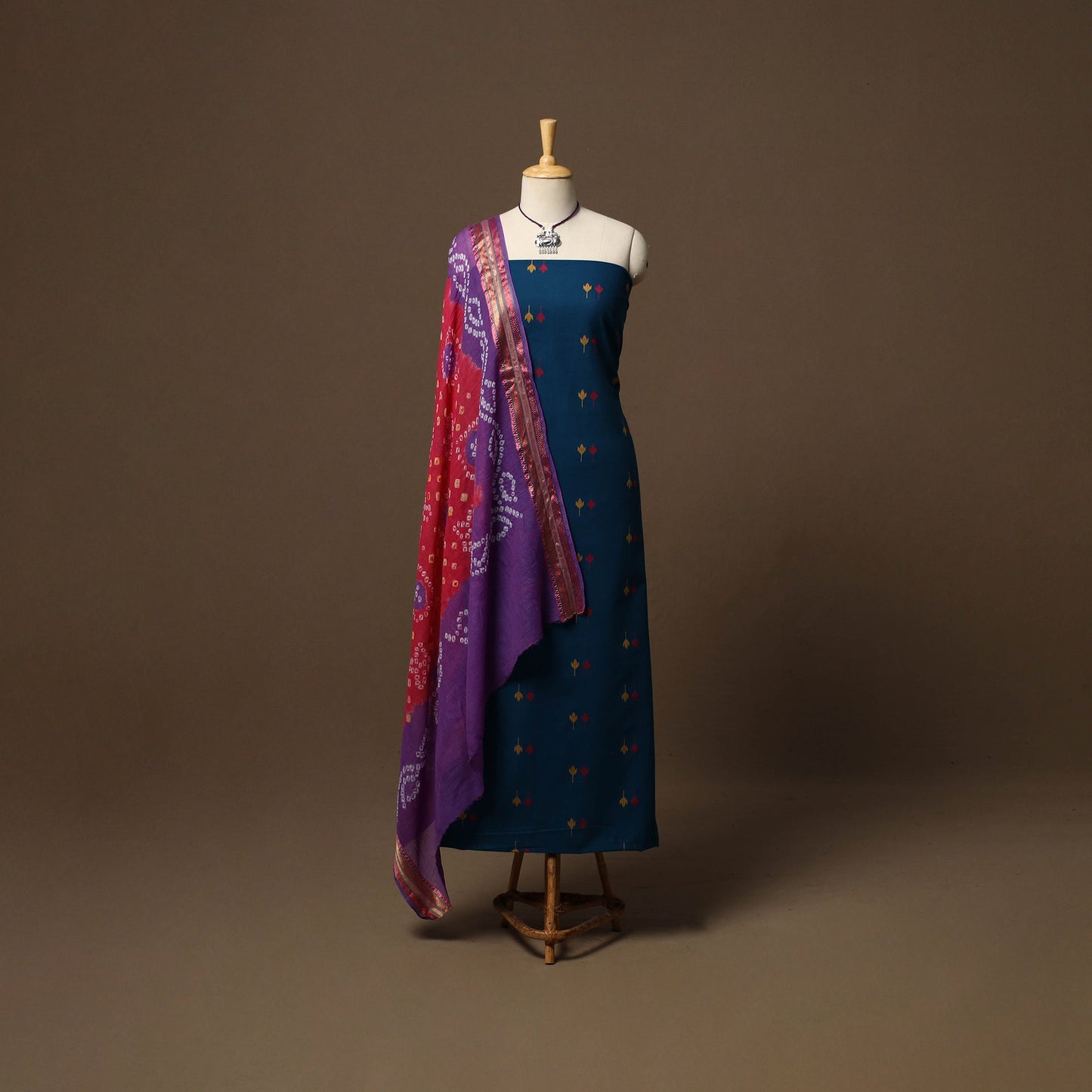 Jacquard cotton 2pc unstitched dress material