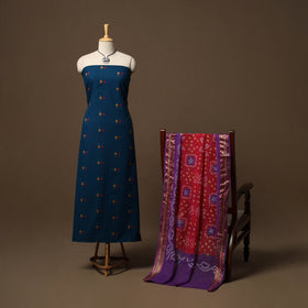 Jacquard cotton 2pc unstitched dress material