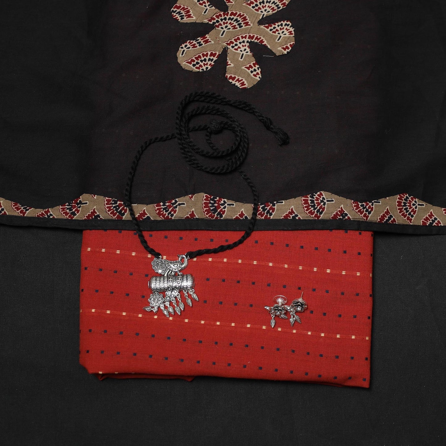 Jacquard cotton 2pc unstitched dress material