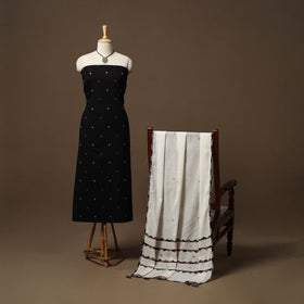 Jacquard cotton 2pc unstitched dress material