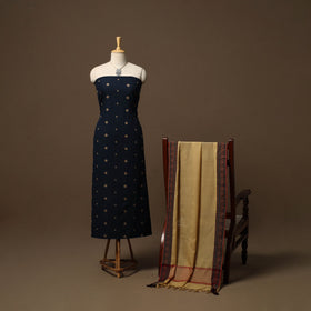 Jacquard cotton 2pc unstitched dress material