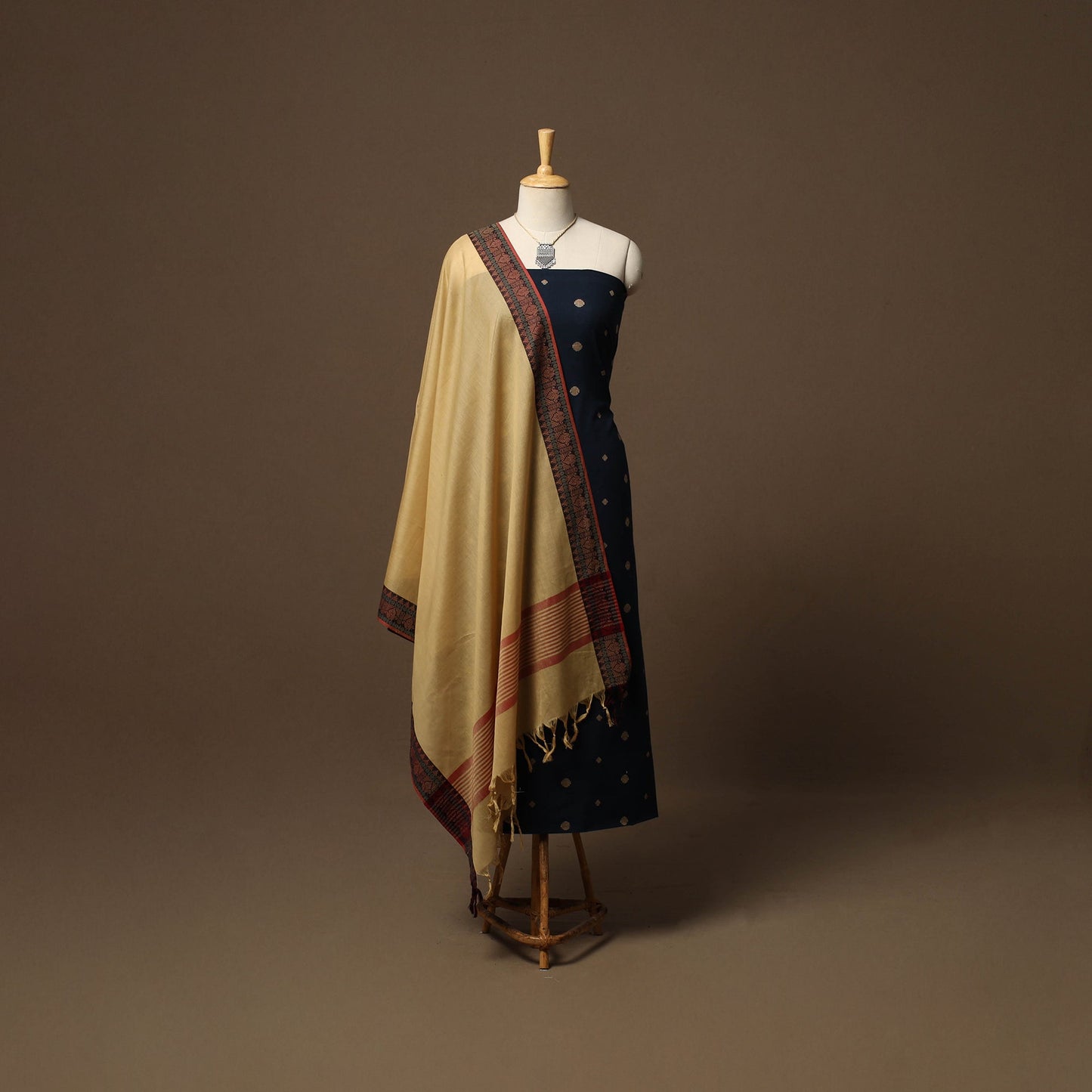 Jacquard cotton 2pc unstitched dress material