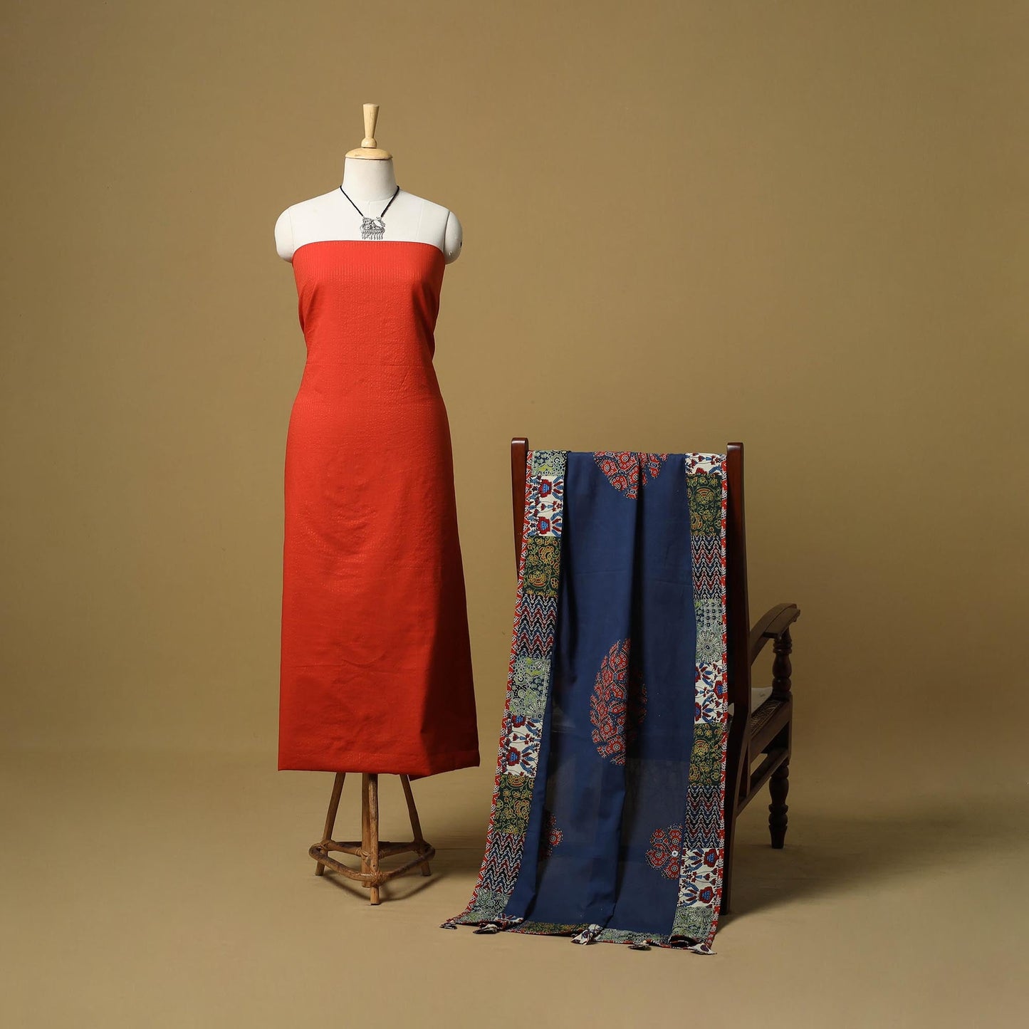 Jacquard cotton 2pc unstitched dress material