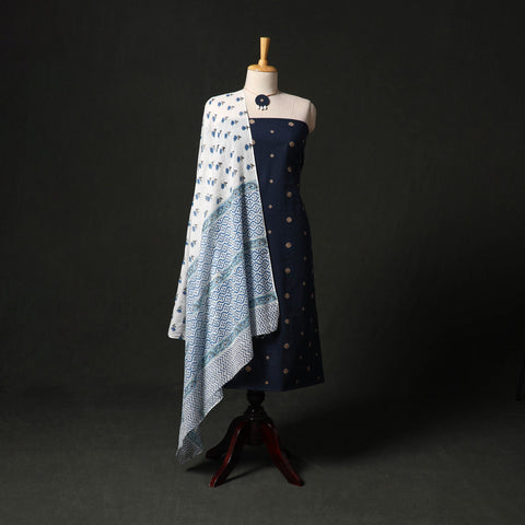 Jacquard cotton 2pc unstitched dress material