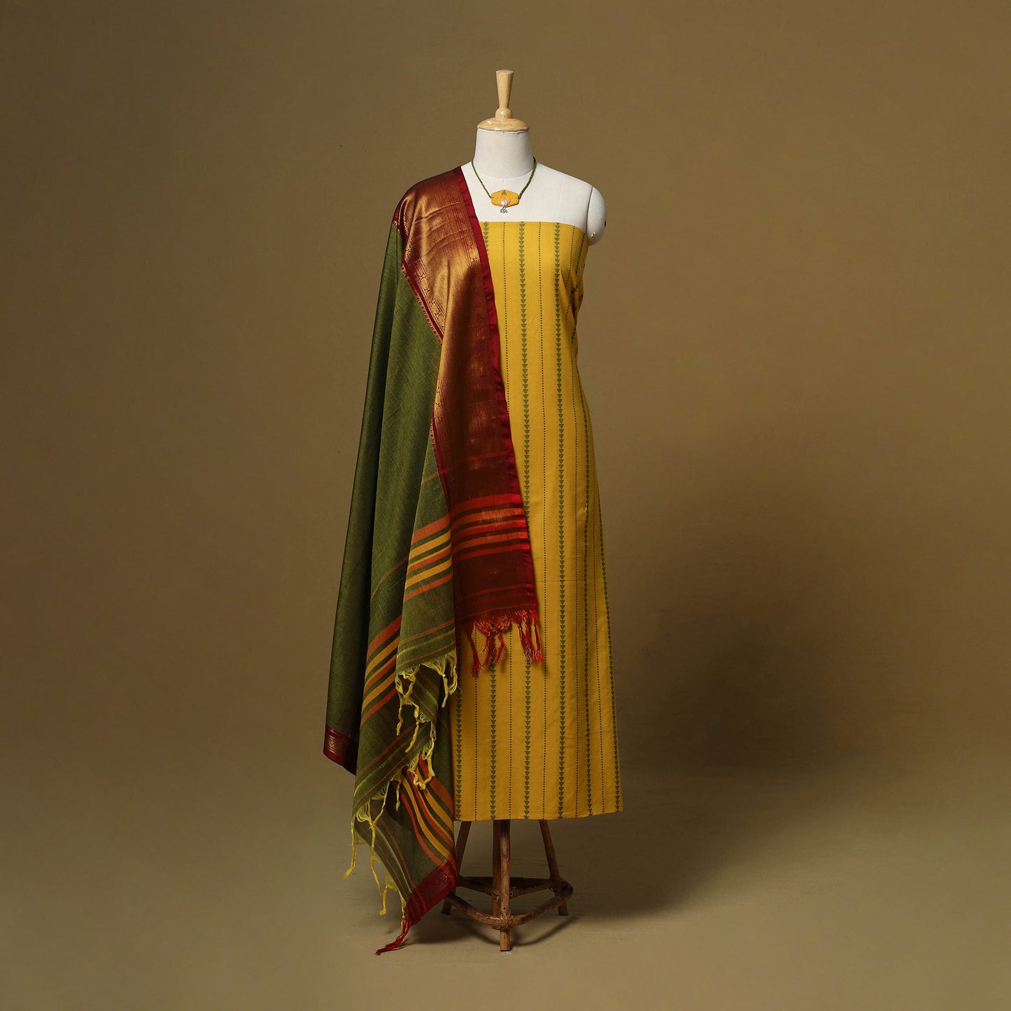 Jacquard cotton 2pc unstitched dress material