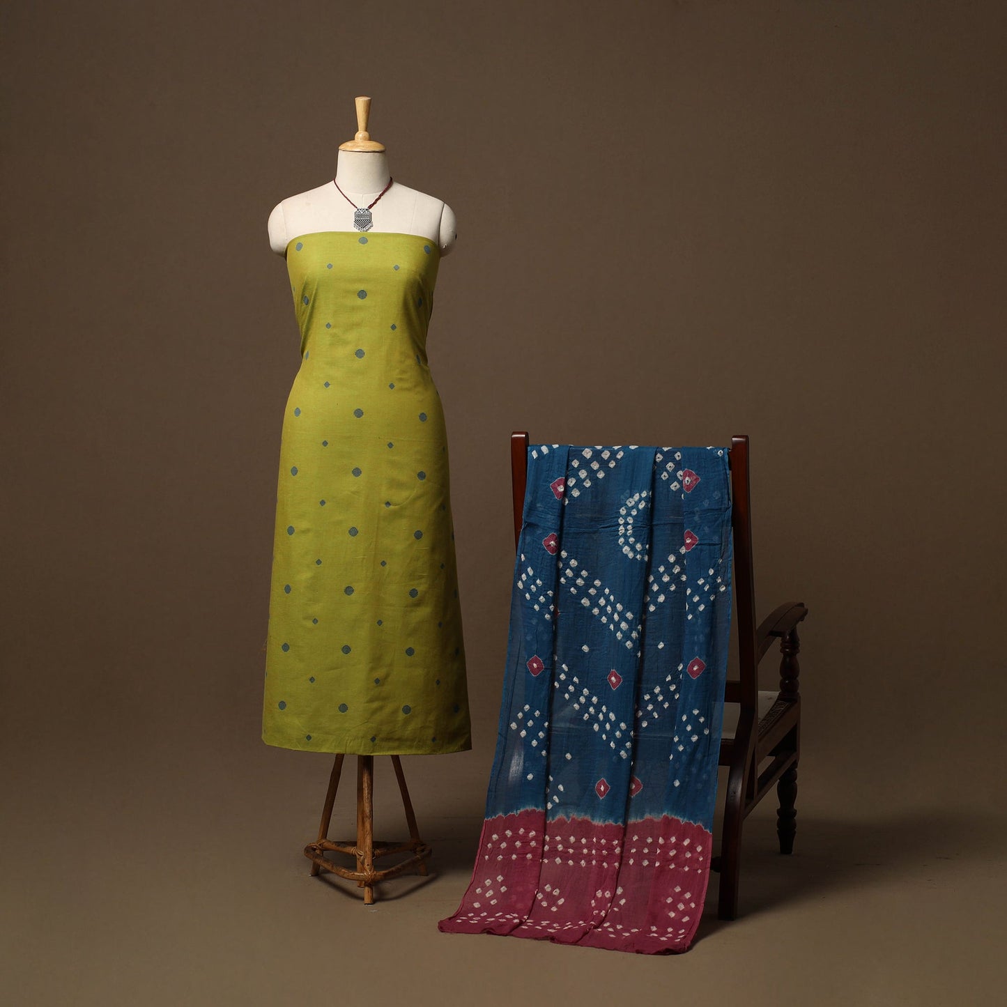 Jacquard cotton 2pc unstitched dress material