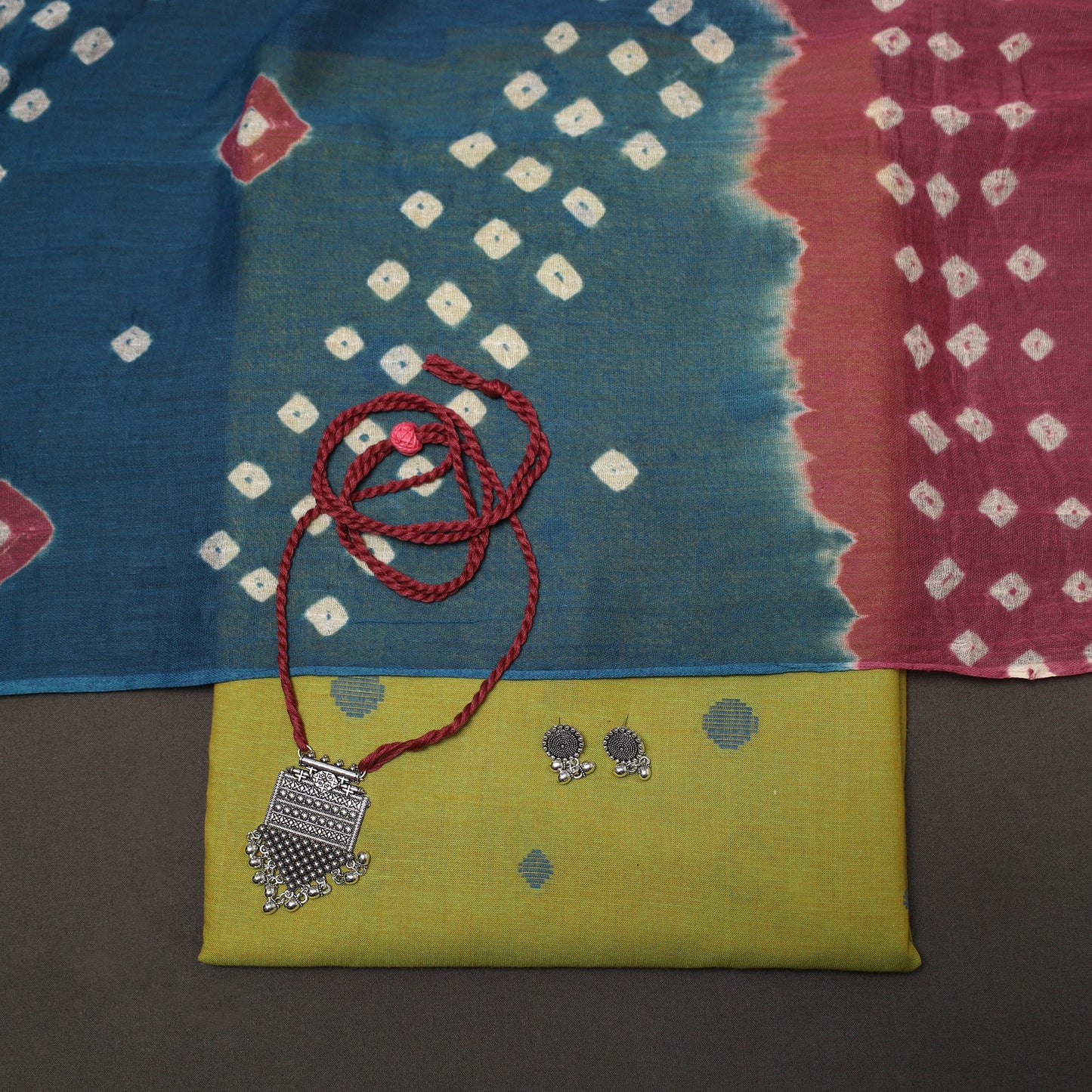 Jacquard cotton 2pc unstitched dress material