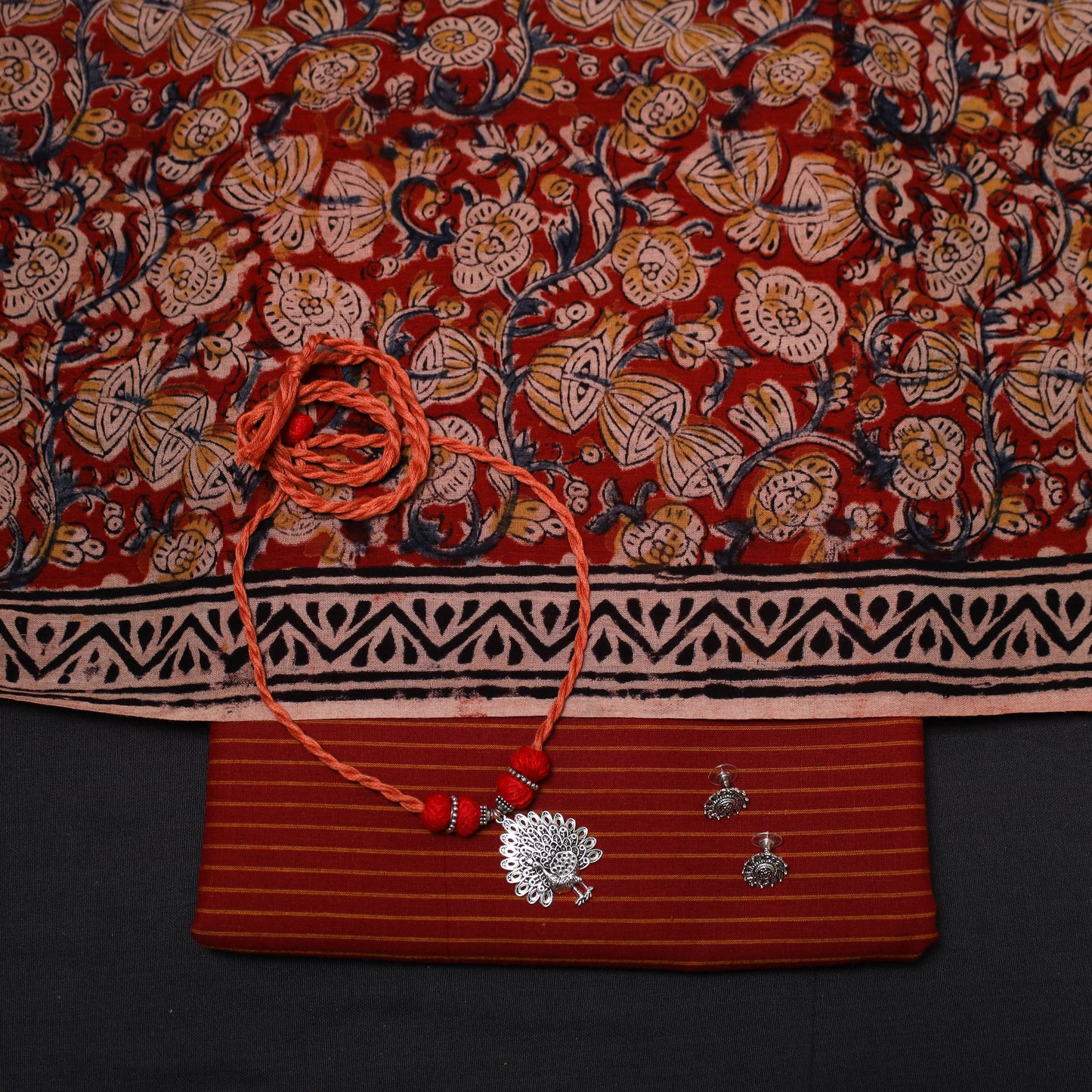 Jacquard cotton 2pc unstitched dress material