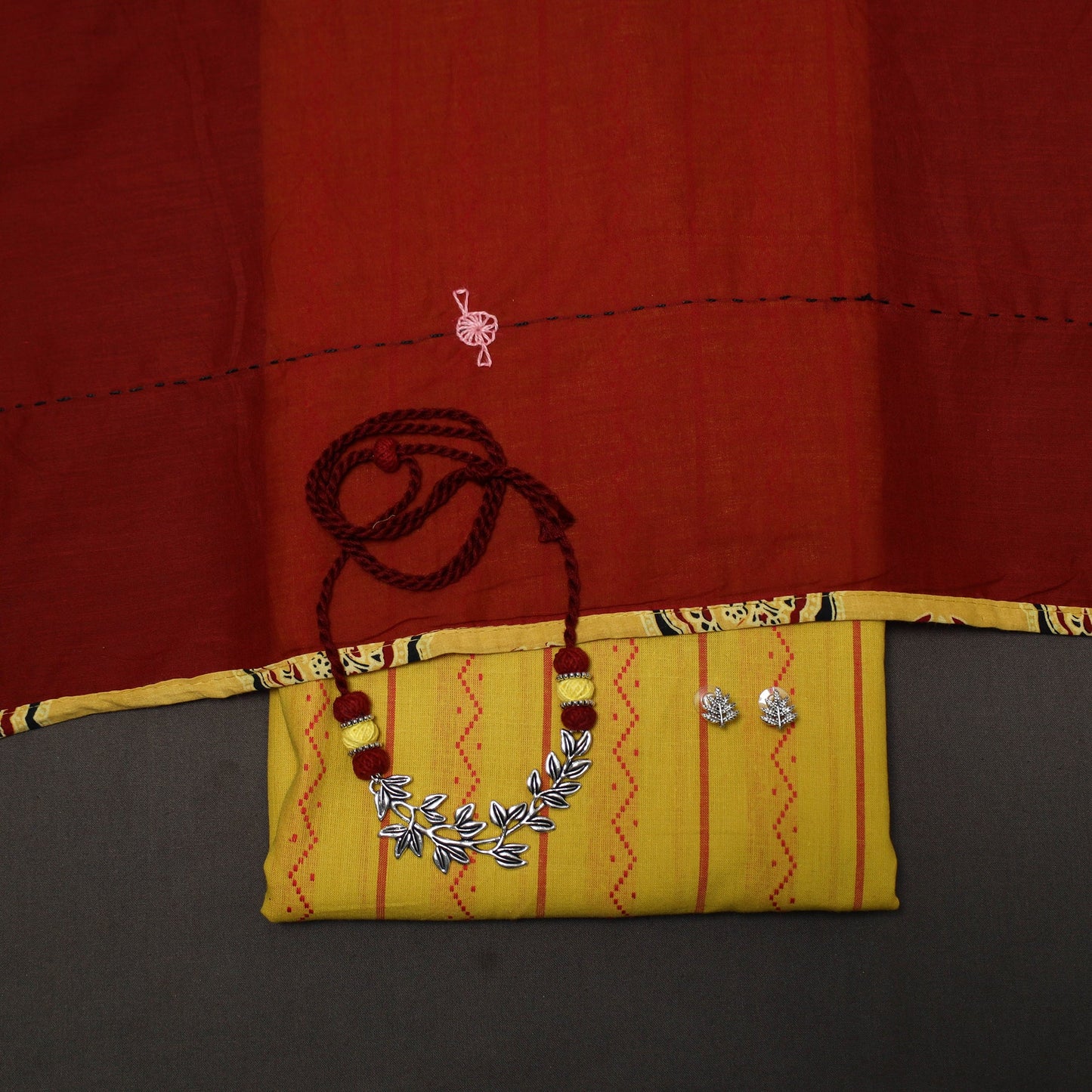 Jacquard cotton 2pc unstitched dress material