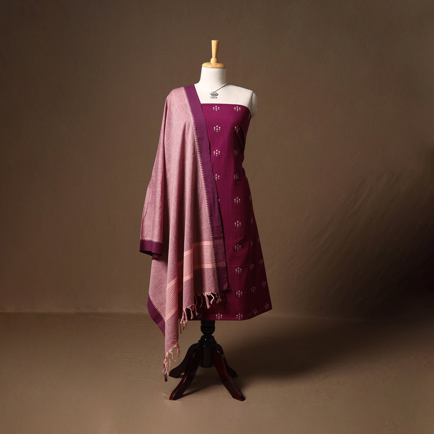 Jacquard cotton 2pc unstitched dress material