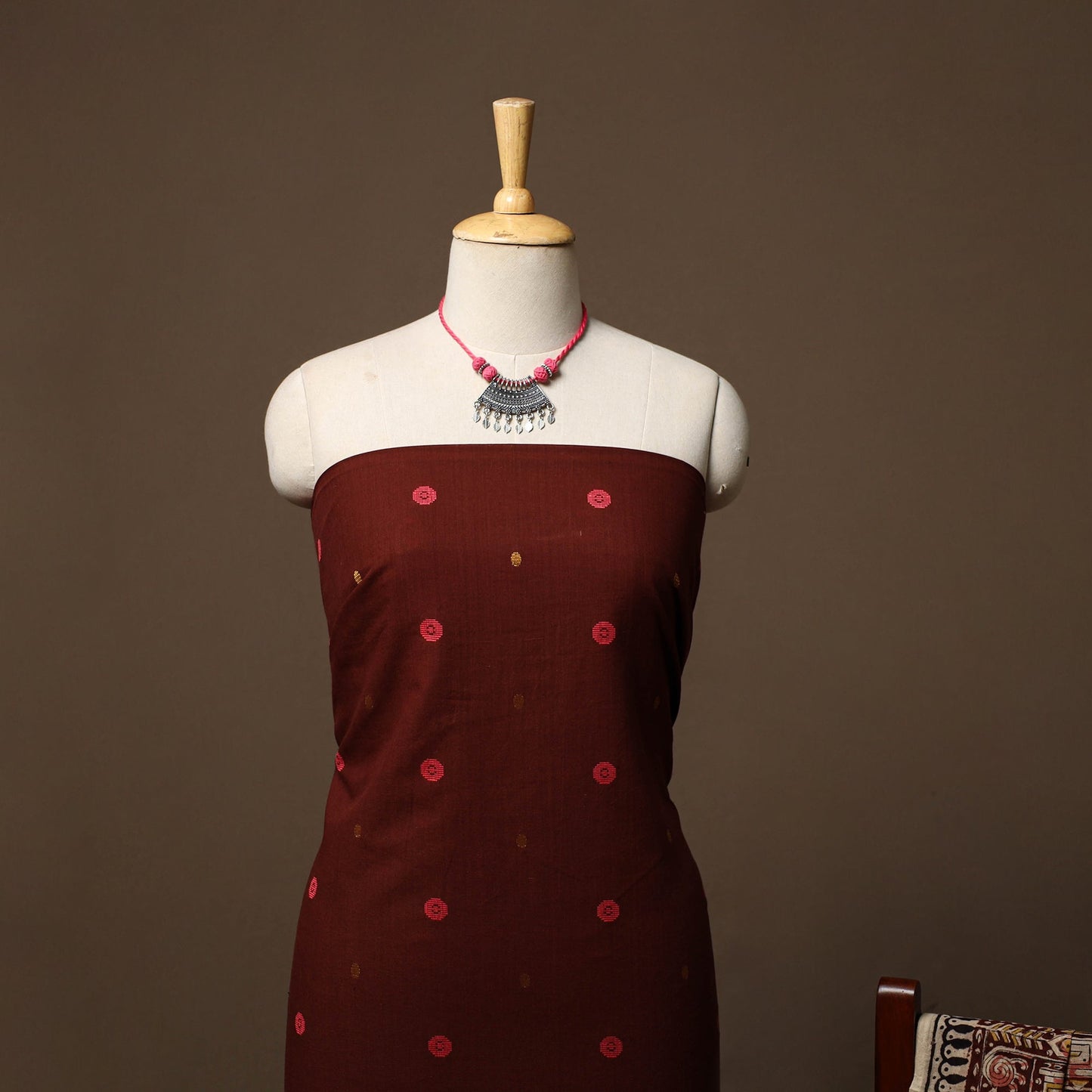 Jacquard cotton 2pc unstitched dress material