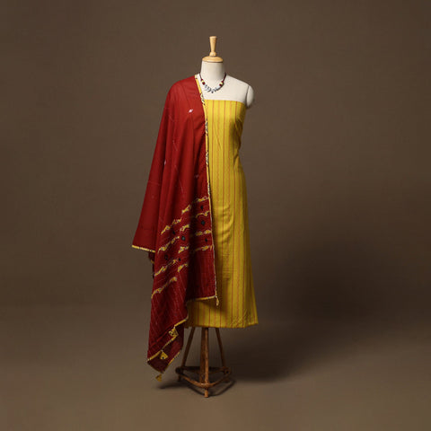 Jacquard cotton 2pc unstitched dress material