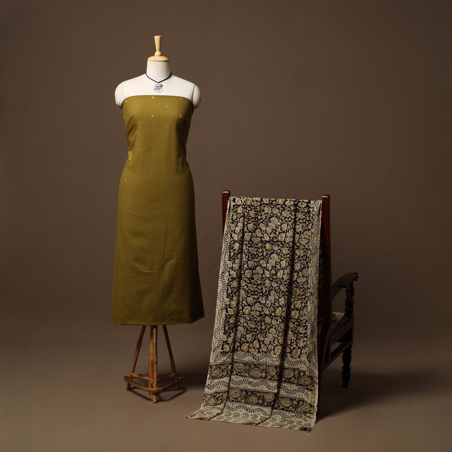 Jacquard cotton 2pc unstitched dress material