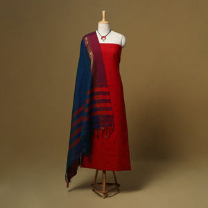 Jacquard cotton 2pc unstitched dress material