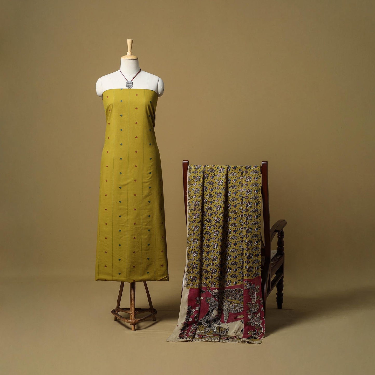 Jacquard cotton 2pc unstitched dress material