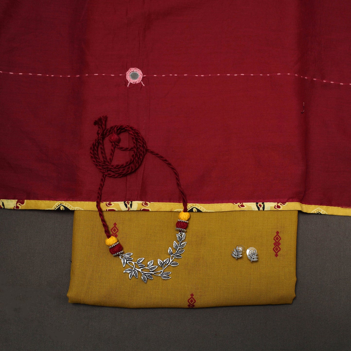 Jacquard cotton 2pc unstitched dress material