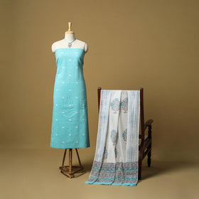 Jacquard cotton 2pc unstitched dress material