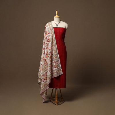 Jacquard cotton 2pc unstitched dress material