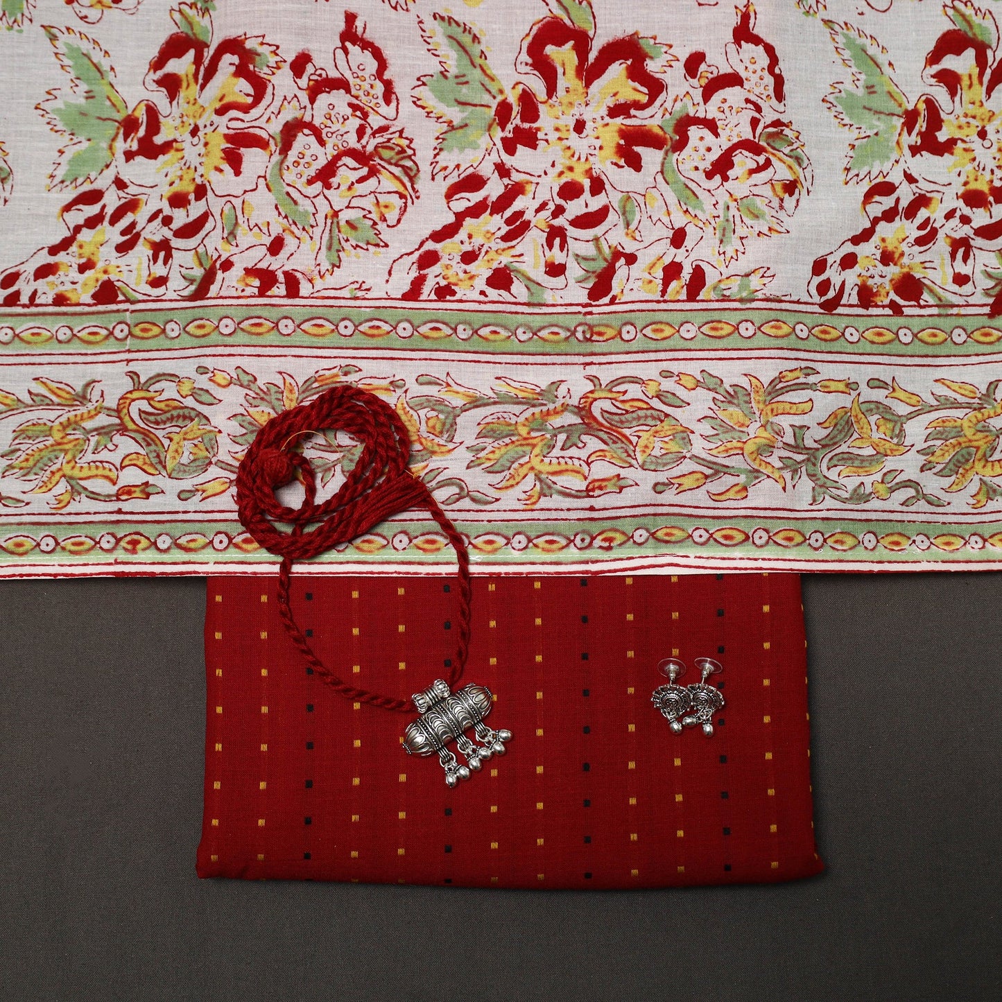 Jacquard cotton 2pc unstitched dress material