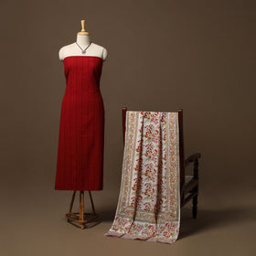 Jacquard cotton 2pc unstitched dress material