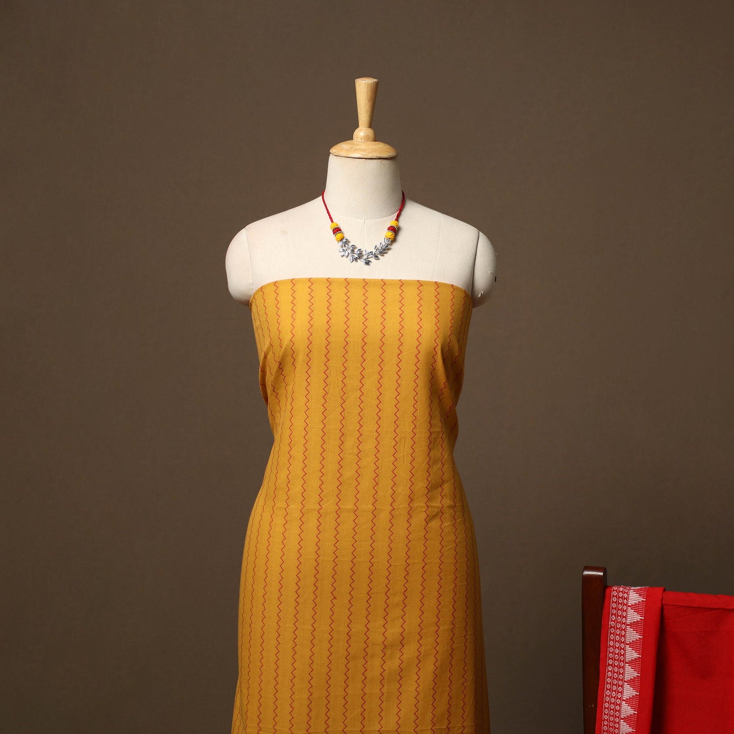 Jacquard cotton 2pc unstitched dress material