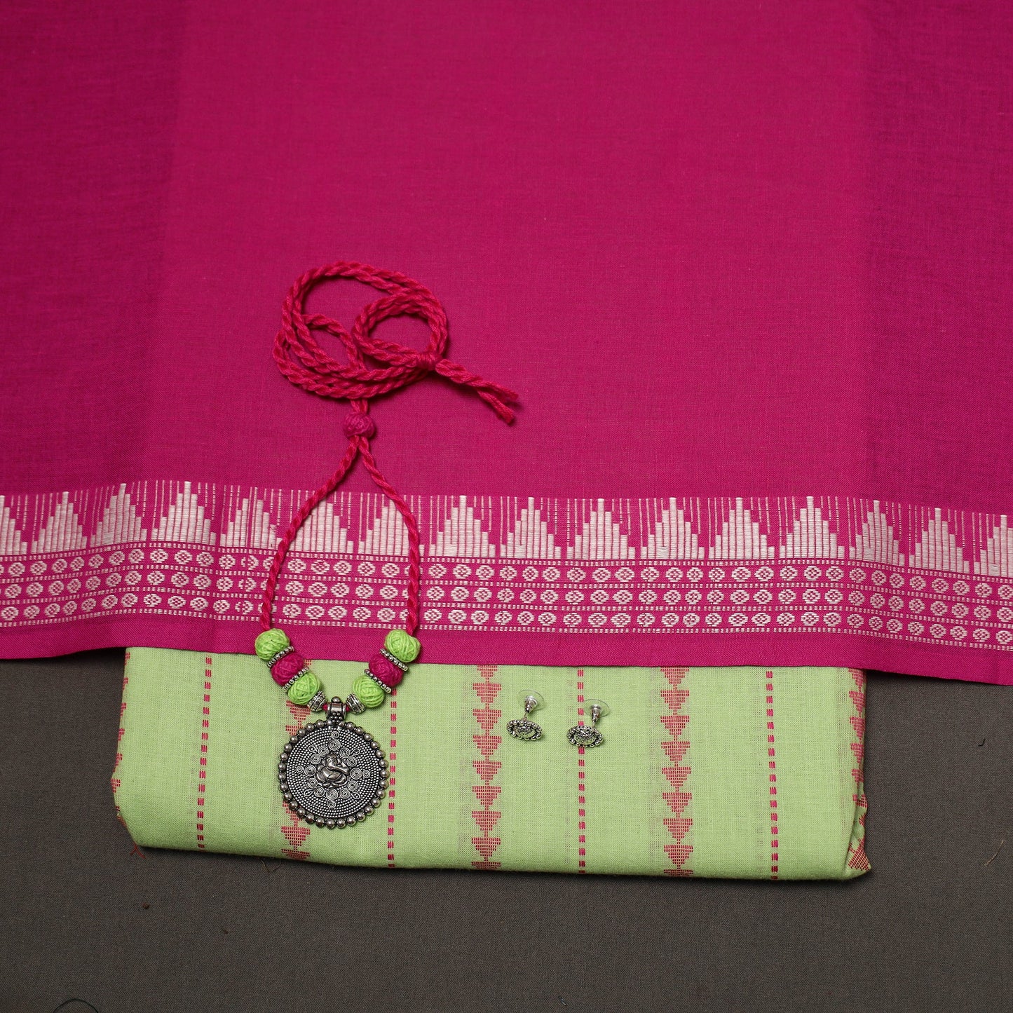 Jacquard cotton 2pc unstitched dress material