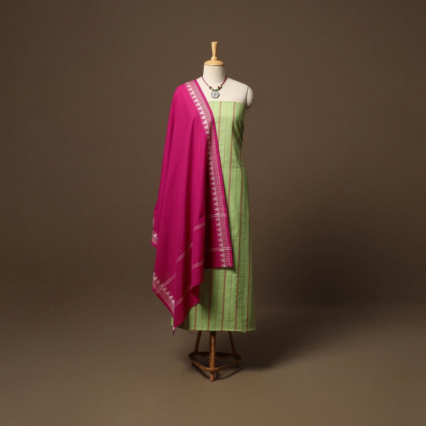 Jacquard cotton 2pc unstitched dress material