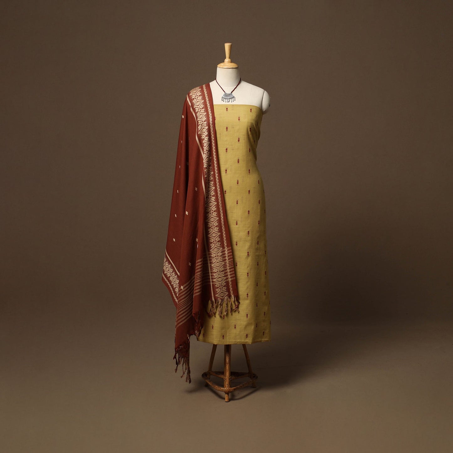 Jacquard cotton 2pc unstitched dress material