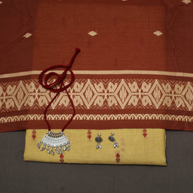 Jacquard cotton 2pc unstitched dress material