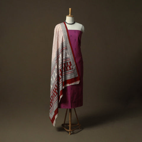 Jacquard cotton 2pc unstitched dress material kurta set 65