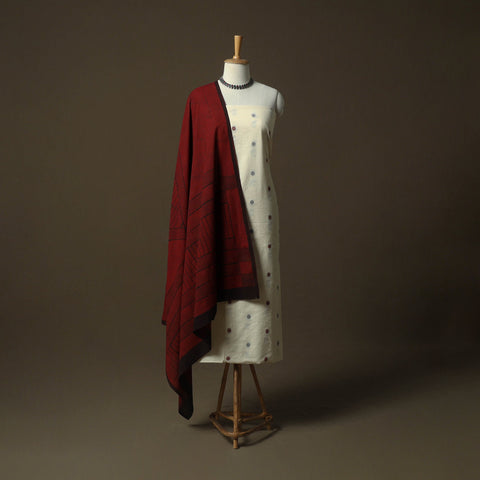 Jacquard cotton 2pc unstitched dress material kurta set 67