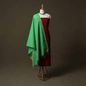 Jacquard cotton 2pc unstitched dress material kurta set 69